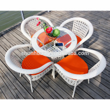 All handmade outdoor rattan dining set garden furniture table and chair